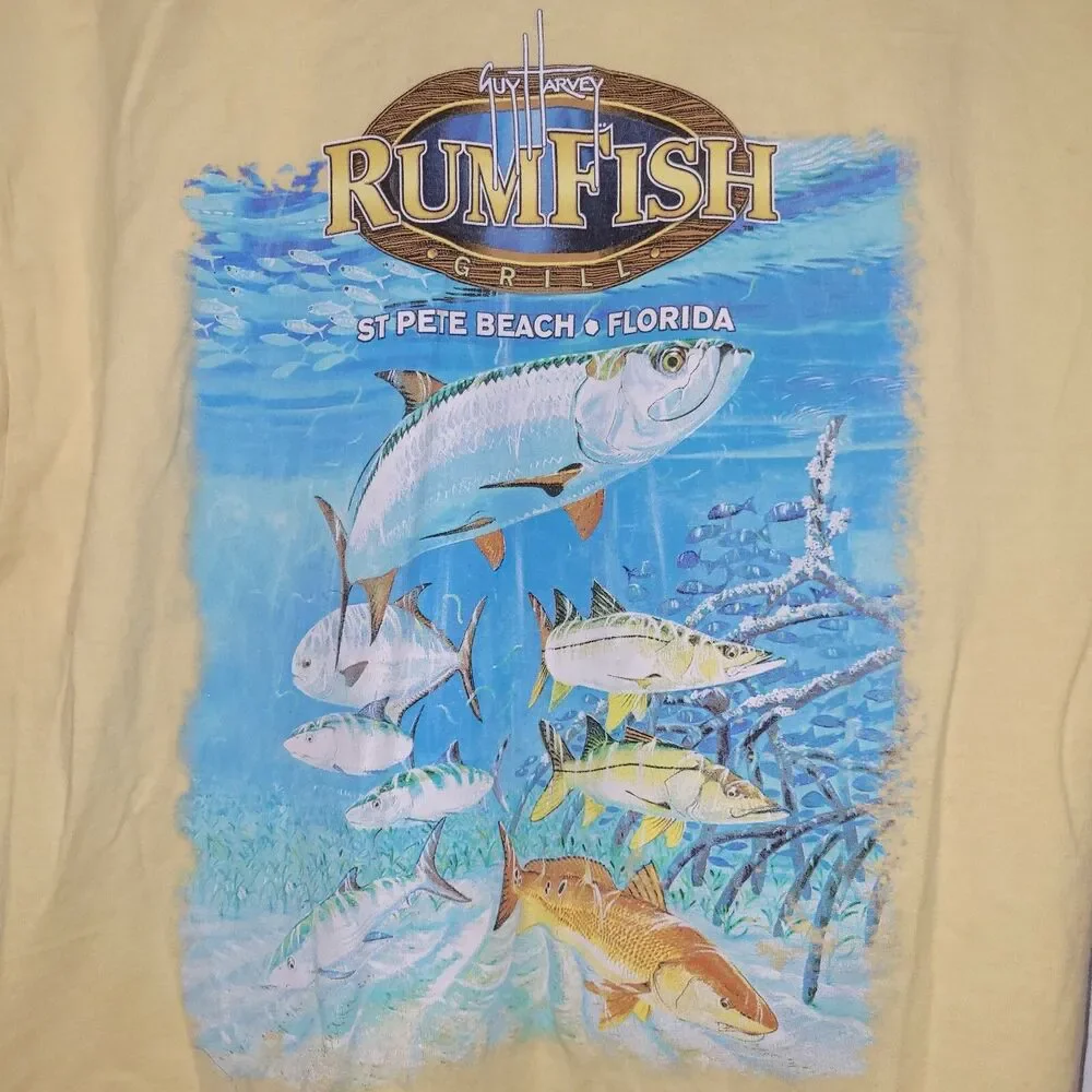 Guy Harvey Fishing Blue Water T-shirt lot of 2 Size Medium